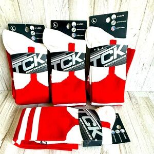 (4) pairs TCK Unisex Baseball/Athletic Socks Size L